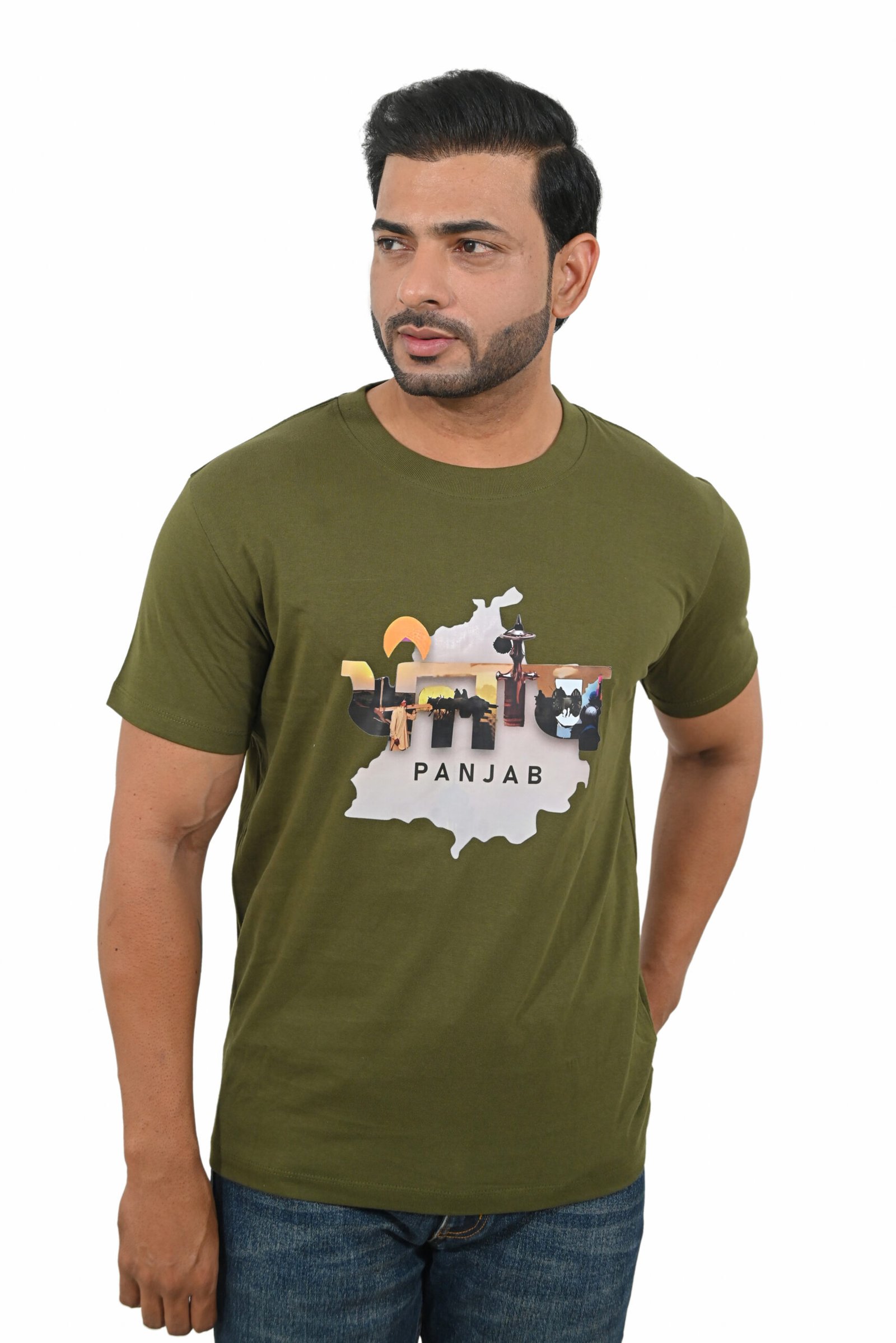 Panjab Olive Green T Shirt