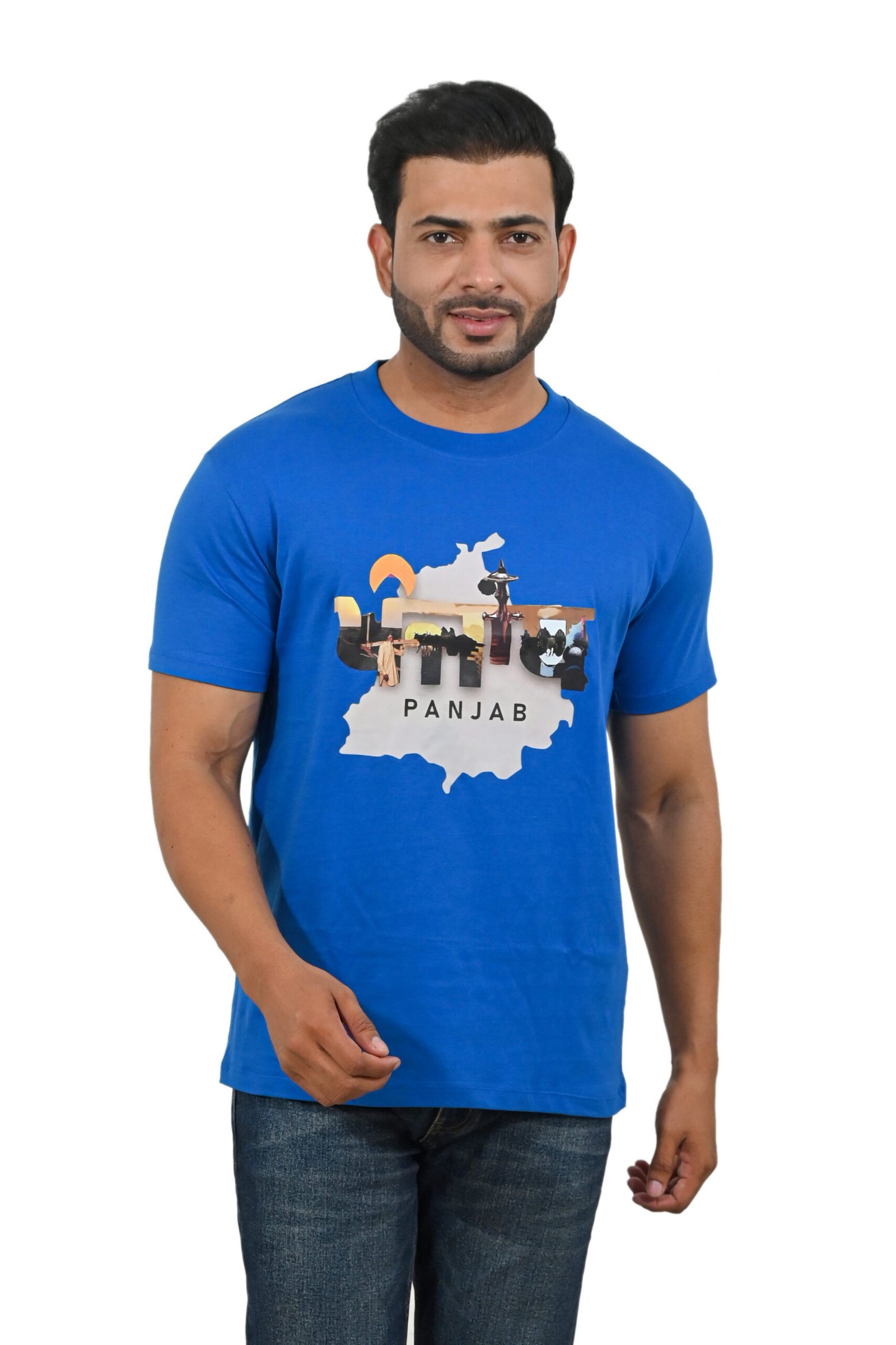 Panjab Royal Blue T Shirt - Image 3