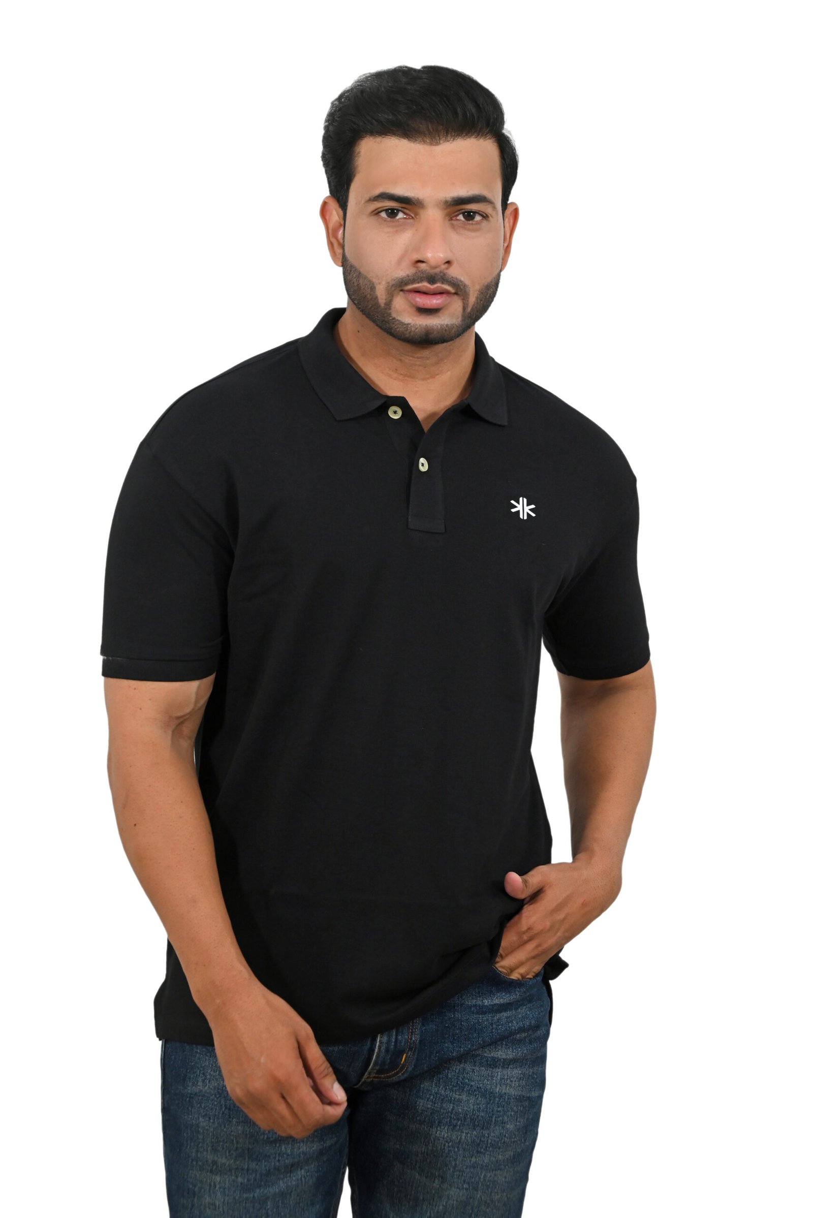 Mens Black Polo T-Shirt
