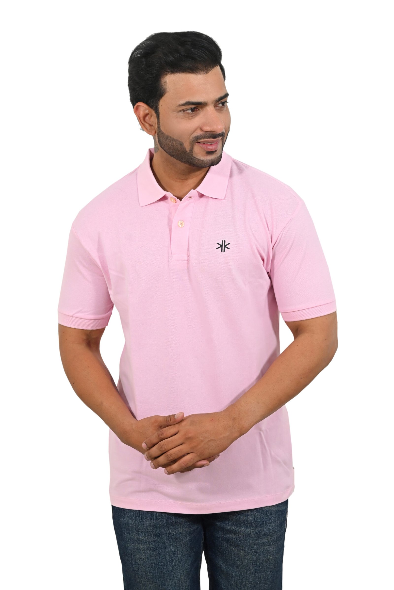 Men's Pink Polo T-Shirt - Image 2