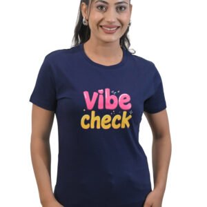 Vibe Check T Shirt (Navy Blue)